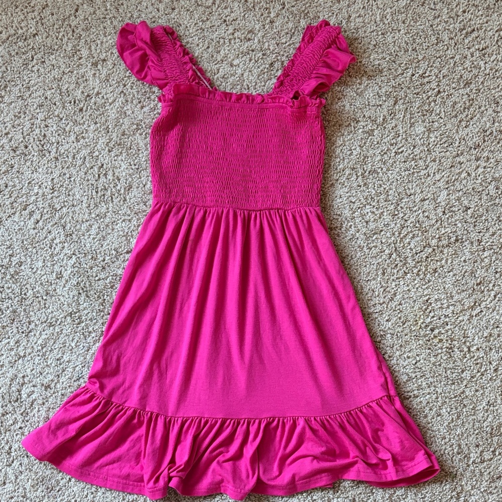 Pink Ruffled Women’s Dress